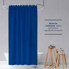 1 Cortina Box Banheiro Pvc Grossa Antimofo Ilhós Az 140x200