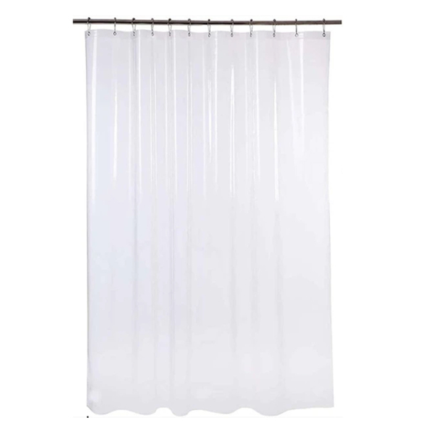 1 Cortina Box Banheiro Pvc Transparente Antimofo Ilhós 2,00m