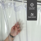 1 Cortina Box Banheiro Transparente Antimofo