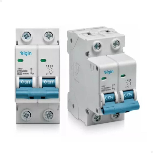 1 Disjuntor Elgin 2 Polos 40a Termomagnético Curva C Bivolt