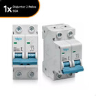 1 Disjuntor Elgin 2 Polos 50a Termomagnético Curva C Bivolt