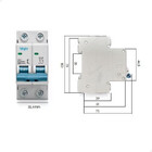 1 Disjuntor Elgin 2 Polos 50a Termomagnético Curva C Bivolt