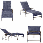 1 Espreguiçadeira Catar E 1 Mesa Garden Marrom E Corda Náutic