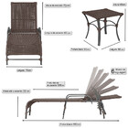 1 Espreguiçadeira Catar E 1 Mesa Garden Preta E Corda Náutica
