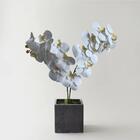 1 Haste De Orquídea Artificial Branca (80cm) Com 9 Flores Rea