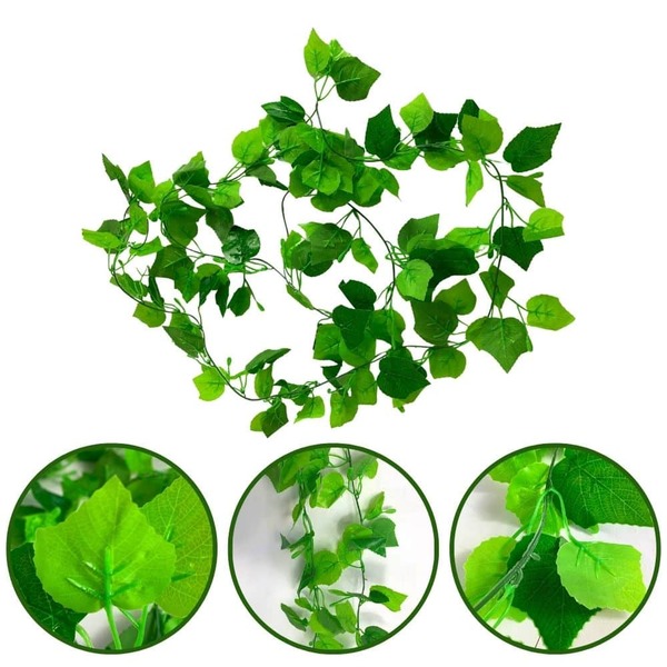 1 Hera Corrente Artificial- Folha De Uva Trepadeira 2 Metros