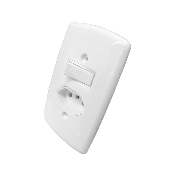 1 Interruptor Simples E 1 Paralelo + Tomada Univ 2p+t 20a Com