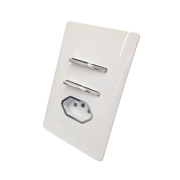 1 Interruptor Simples E 1 Paralelo + Tomada Univ 2p+t 20a Cro
