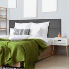 1 Modulo Cabeceira Estofada Uma Placa 40x30 Cm Cinza