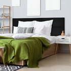 1 Modulo Cabeceira Estofada Uma Placa 40x30 Cm Preto