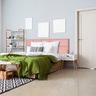 1 Modulo Cabeceira Estofada Uma Placa 40x30 Cm Rosa