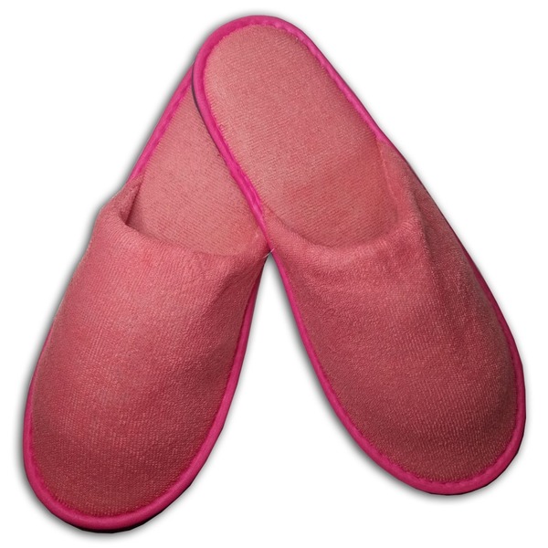 1 Par Chinelo Pantufa Slim Plush Aveludado Feminino Rosa Escu