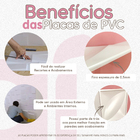 1 Placa Estrelar Revestimento De Parede Preto Pvc 25cmx25cm