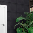 1 Placa Revestimento Decorativo Boiserie Alto Relevo Preta 50