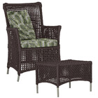 1 Poltrona E 1 Mesa Igapó Em Alumínio Pintura Fendi Corda Náu