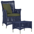 1 Poltrona E 1 Mesa Igapó Em Alumínio Pintura Fendi Corda Náu