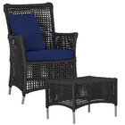 1 Poltrona E 1 Mesa Igapó Em Alumínio Pintura Fendi Corda Náu