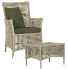 1 Poltrona E 1 Mesa Igapó Em Alumínio Pintura Fendi Corda Náu