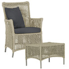 1 Poltrona E 1 Mesa Igapó Em Alumínio Pintura Fendi Corda Náu