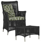 1 Poltrona E 1 Mesa Igapó Em Alumínio Pintura Fendi Corda Náu