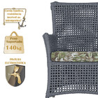 1 Poltrona E 1 Mesa Igapó Em Alumínio Pintura Fendi Corda Náu