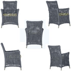 1 Poltrona E 1 Mesa Igapó Em Alumínio Pintura Fendi Corda Náu