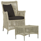 1 Poltrona E 1 Mesa Igapó Em Alumínio Pintura Fendi Corda Náu