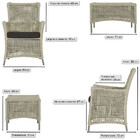 1 Poltrona E 1 Mesa Igapó Em Alumínio Pintura Fendi Corda Náu