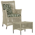 1 Poltrona E 1 Mesa Igapó Em Alumínio Pintura Marrom Corda Ná