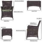 1 Poltrona E 1 Mesa Igapó Em Alumínio Pintura Marrom Corda Ná