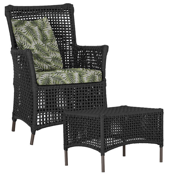 1 Poltrona E 1 Mesa Igapó Em Alumínio Pintura Marrom Corda Ná