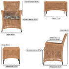 1 Poltrona E 1 Mesa Igapó Em Alumínio Pintura Marrom Corda Ná