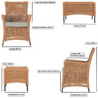 1 Poltrona E 1 Mesa Igapó Em Alumínio Pintura Marrom Corda Ná