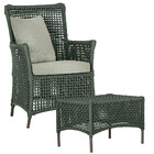 1 Poltrona E 1 Mesa Igapó Em Alumínio Pintura Marrom Corda Ná