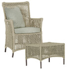 1 Poltrona E 1 Mesa Igapó Em Alumínio Pintura Marrom Corda Ná