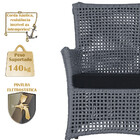 1 Poltrona E 1 Mesa Igapó Em Alumínio Pintura Marrom Corda Ná