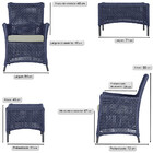 1 Poltrona E 1 Mesa Igapó Em Alumínio Pintura Preta Corda Náu