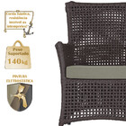 1 Poltrona E 1 Mesa Igapó Em Alumínio Pintura Preta Corda Náu