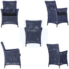 1 Poltrona E 1 Mesa Igapó Em Alumínio Pintura Preta Corda Náu