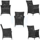 1 Poltrona E 1 Mesa Igapó Em Alumínio Pintura Preta Corda Náu