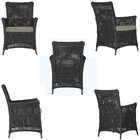 1 Poltrona E 1 Mesa Igapó Em Alumínio Pintura Preta Corda Náu