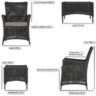 1 Poltrona E 1 Mesa Igapó Em Alumínio Pintura Preta Corda Náu