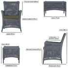 1 Poltrona E 1 Mesa Igapó Em Alumínio Pintura Preta Corda Náu