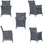 1 Poltrona E 1 Mesa Igapó Em Alumínio Pintura Preta Corda Náu