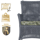 1 Poltrona E 1 Mesa Igapó Em Alumínio Pintura Preta Corda Náu