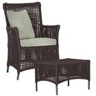 1 Poltrona E 1 Mesa Igapó Em Alumínio Pintura Preta Corda Náu