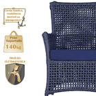 1 Poltrona E 1 Mesa Igapó Em Alumínio Pintura Preta Corda Náu