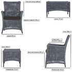 1 Poltrona E 1 Mesa Igapó Em Alumínio Pintura Preta Corda Náu