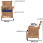 1 Poltrona E 1 Mesa Igapó Em Alumínio Pintura Preta Corda Náu