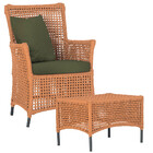 1 Poltrona E 1 Mesa Igapó Em Alumínio Pintura Preta Corda Náu